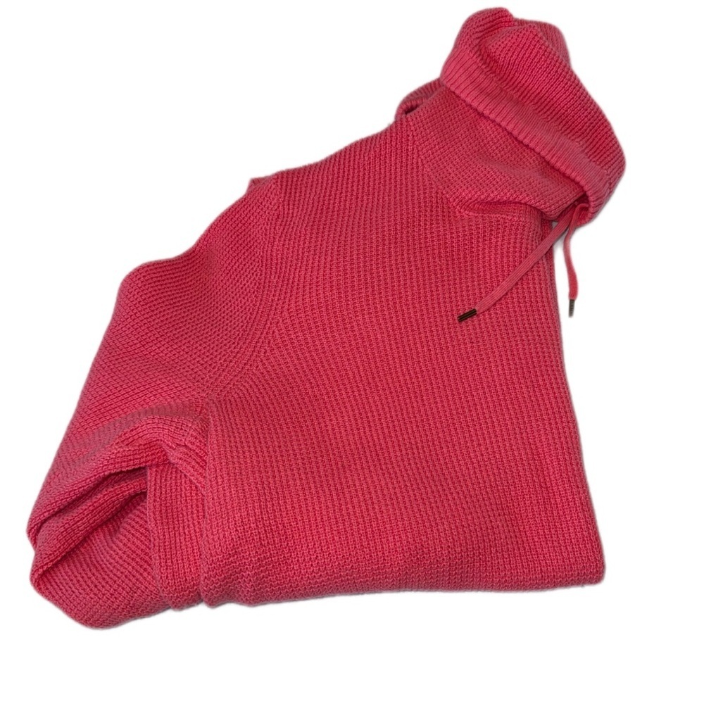 Lauren Ralph Lauren Coral Cowl Neck Cotton Knit Sweater Size large thermal - Picture 3 of 11